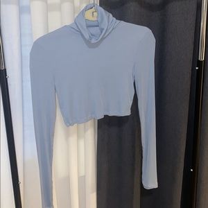 Never worn, Aritzia cropped pale blue long sleeve